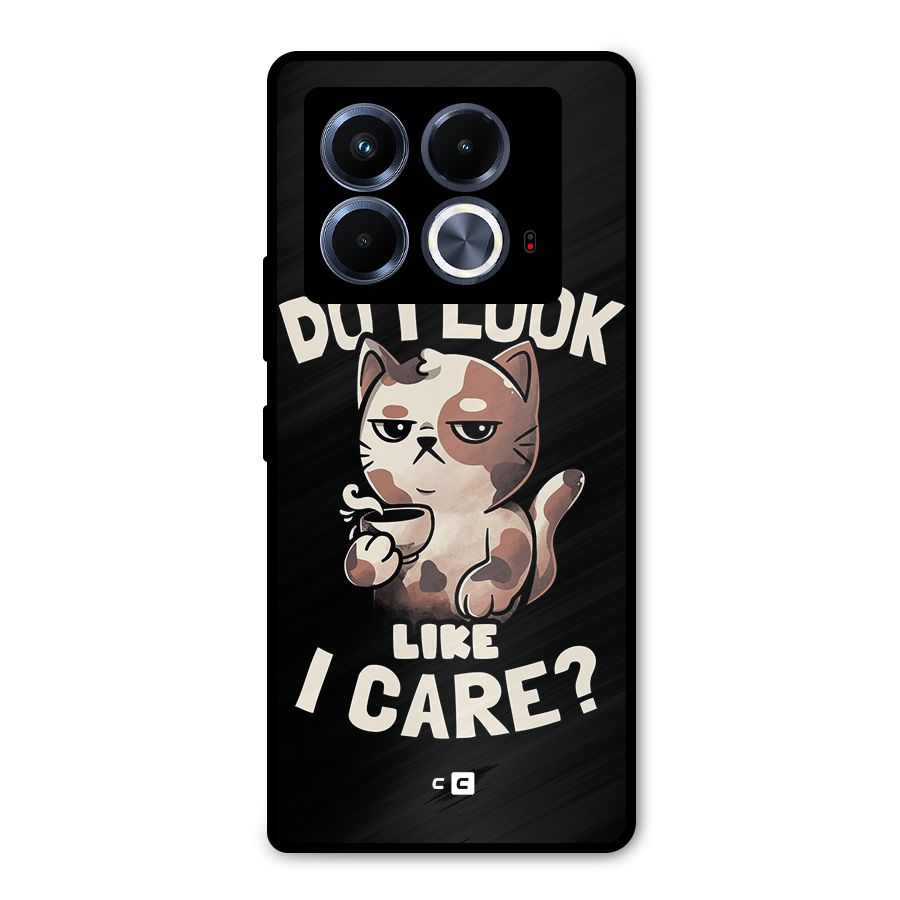 Cat Look Like Care Metal Back Case for Infinix Note 40 5G
