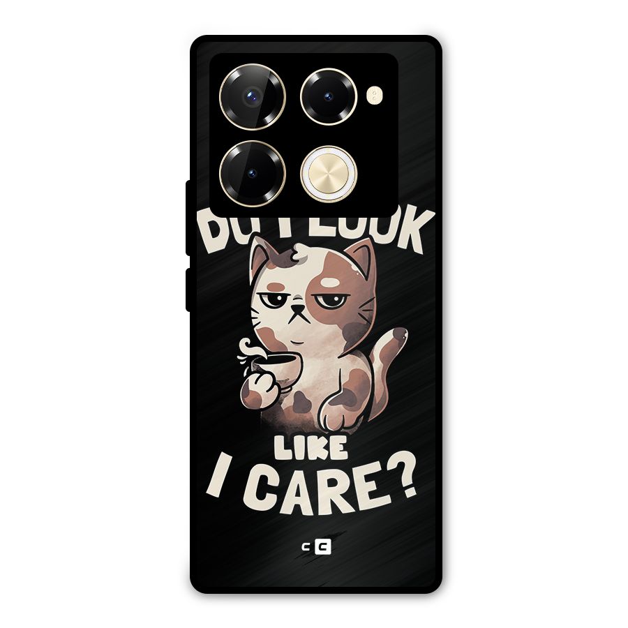 Cat Look Like Care Metal Back Case for Infinix Note 40 Pro Plus