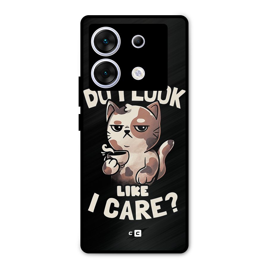 Cat Look Like Care Metal Back Case for Infinix Zero 30 5G