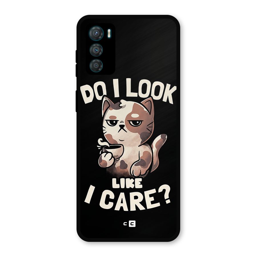 Cat Look Like Care Metal Back Case for Moto G42