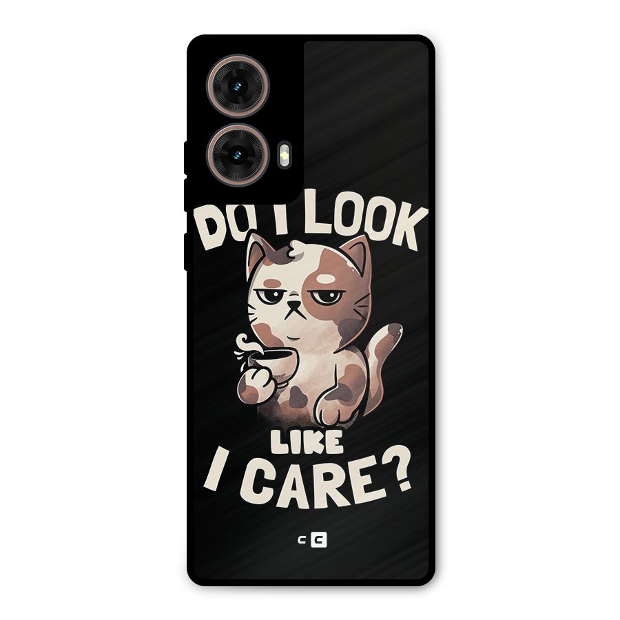 Cat Look Like Care Metal Back Case for Moto G85