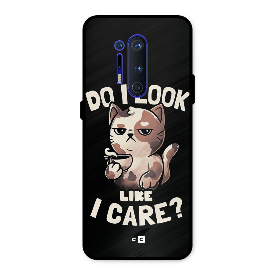 Cat Look Like Care Metal Back Case for OnePlus 8 Pro