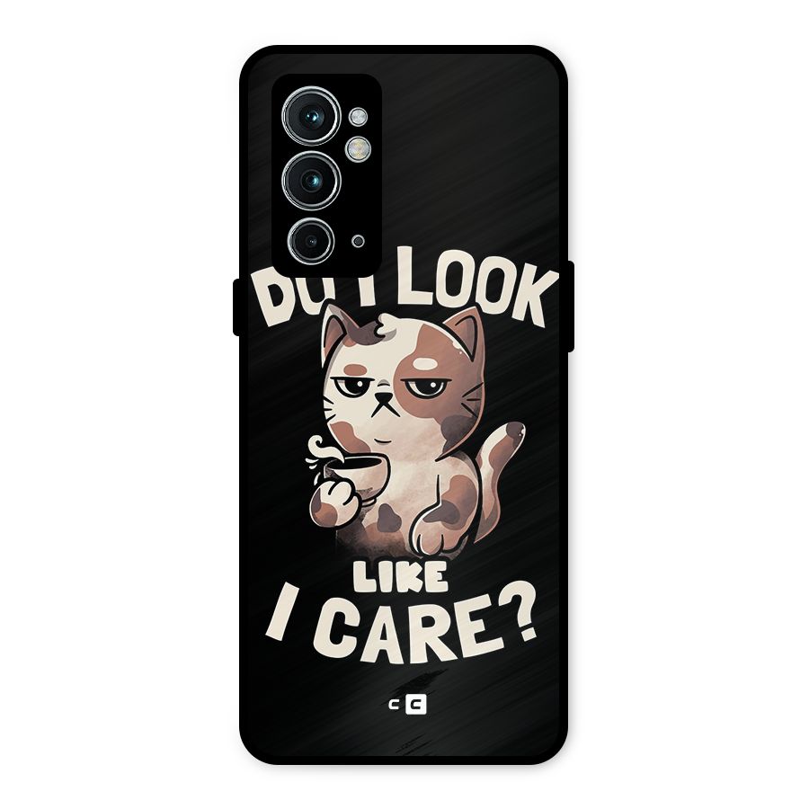 Cat Look Like Care Metal Back Case for OnePlus 9RT 5G