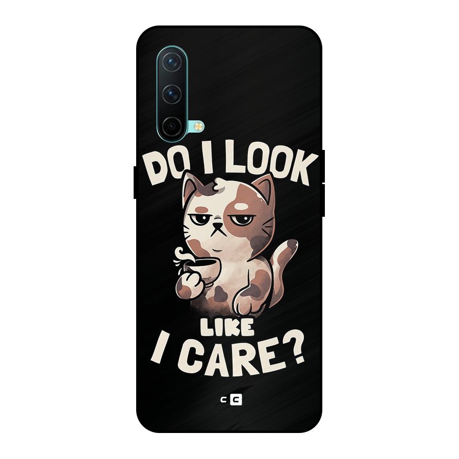 Cat Look Like Care Metal Back Case for OnePlus Nord CE 5G