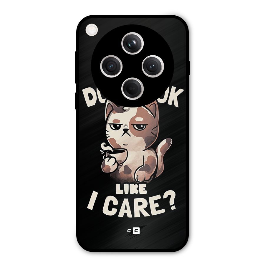 Cat Look Like Care Metal Back Case for Oppo Find X8