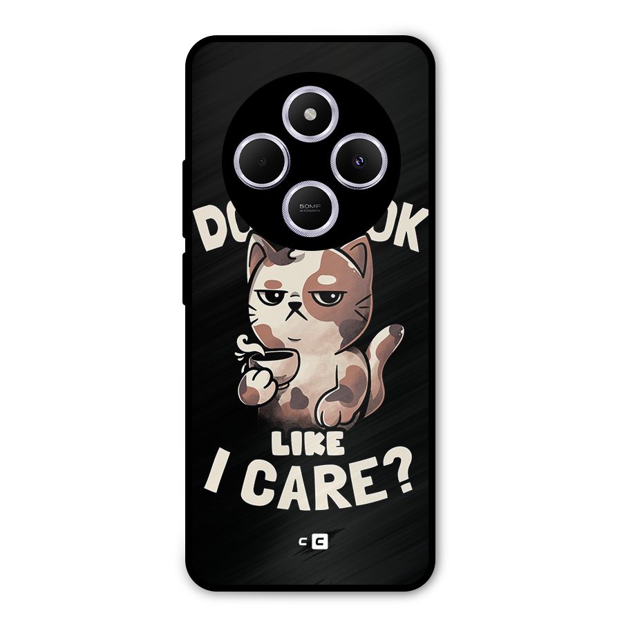 Cat Look Like Care Metal Back Case for Poco C75 5G