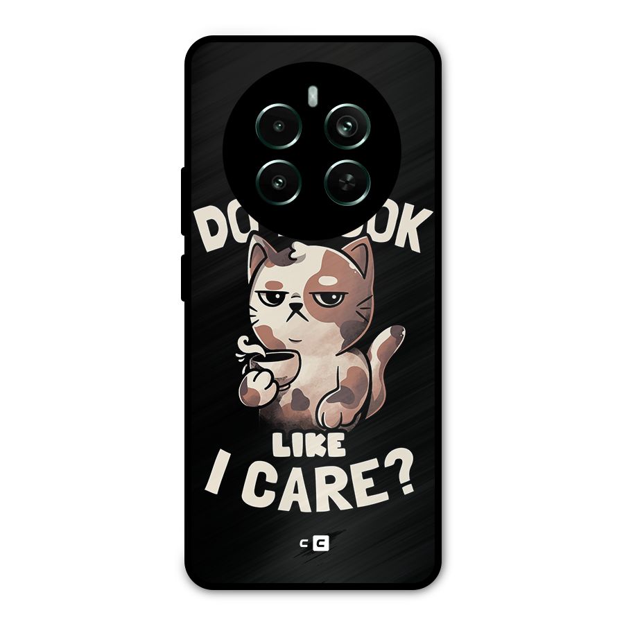Cat Look Like Care Metal Back Case for Realme 12 Pro Plus