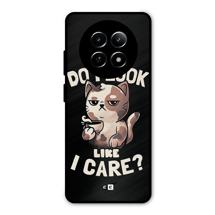 Cat Look Like Care Metal Back Case for Realme 12x 5G