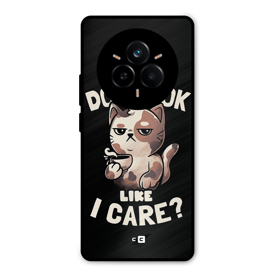 Cat Look Like Care Metal Back Case for Realme 14 Pro