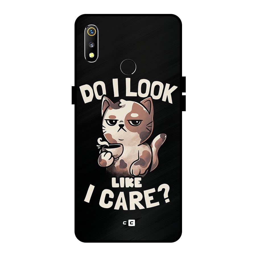 Cat Look Like Care Metal Back Case for Realme 3i
