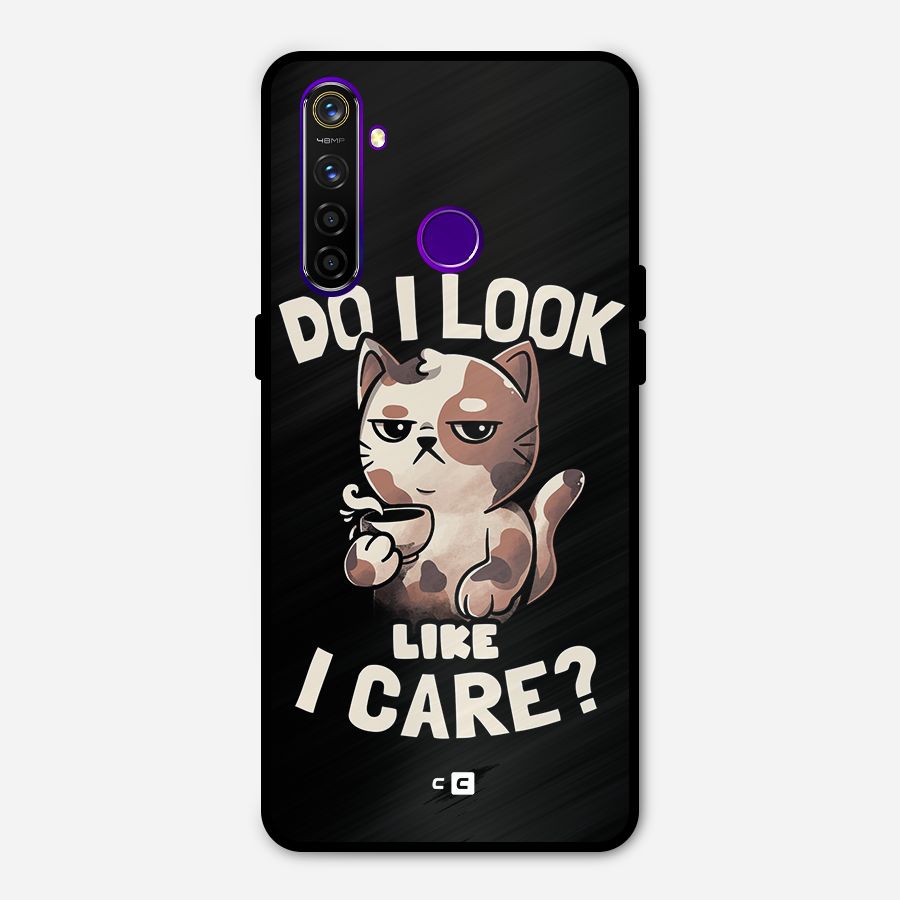 Cat Look Like Care Metal Back Case for Realme 5 Pro