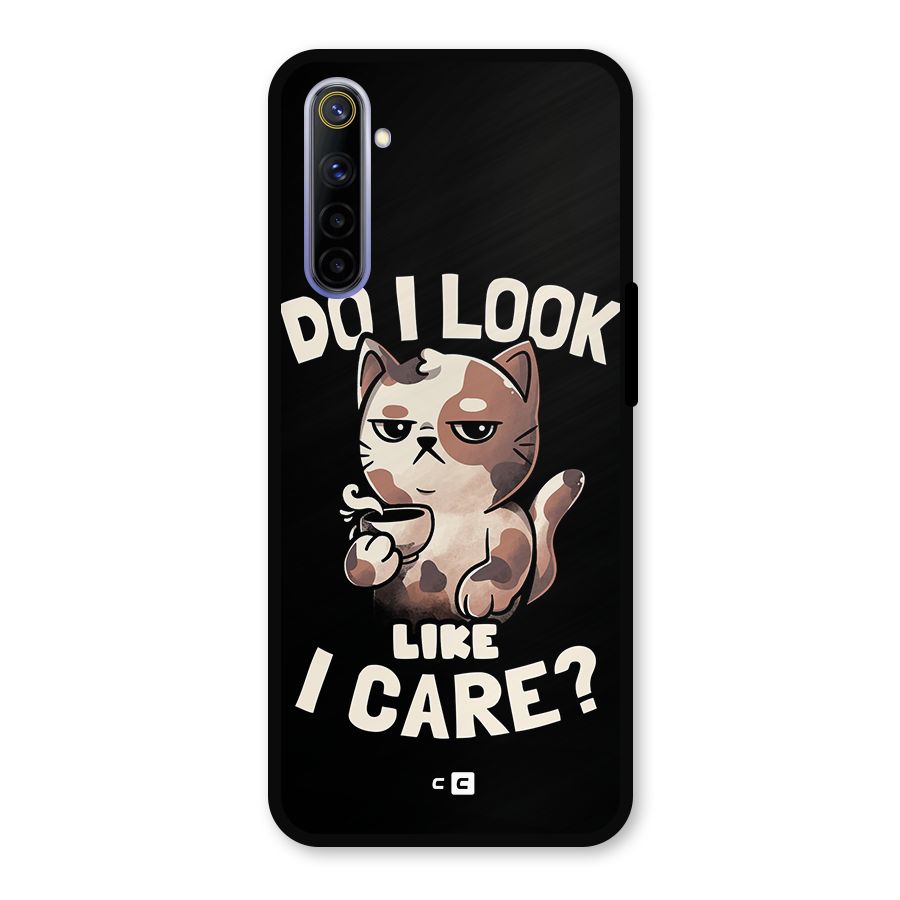 Cat Look Like Care Metal Back Case for Realme 6