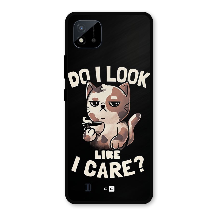 Cat Look Like Care Metal Back Case for Realme C11 2021