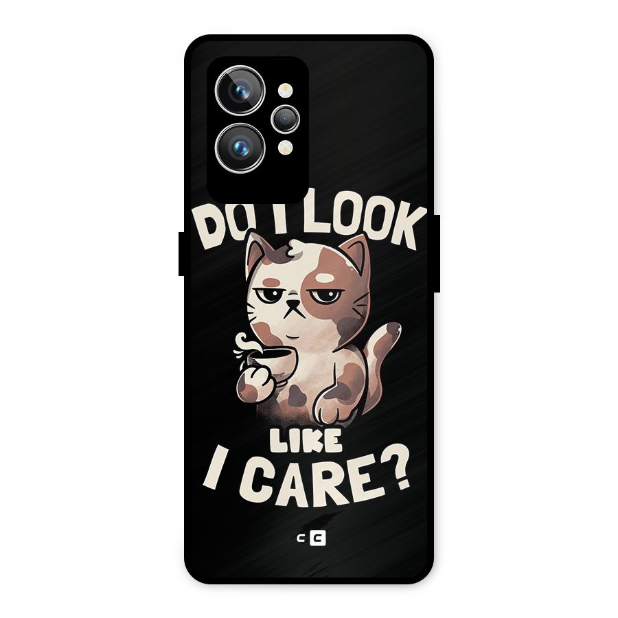 Cat Look Like Care Metal Back Case for Realme GT2 Pro