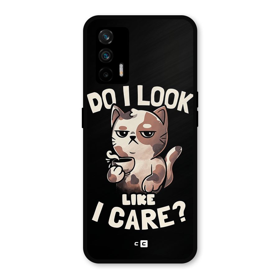 Cat Look Like Care Metal Back Case for Realme GT 5G