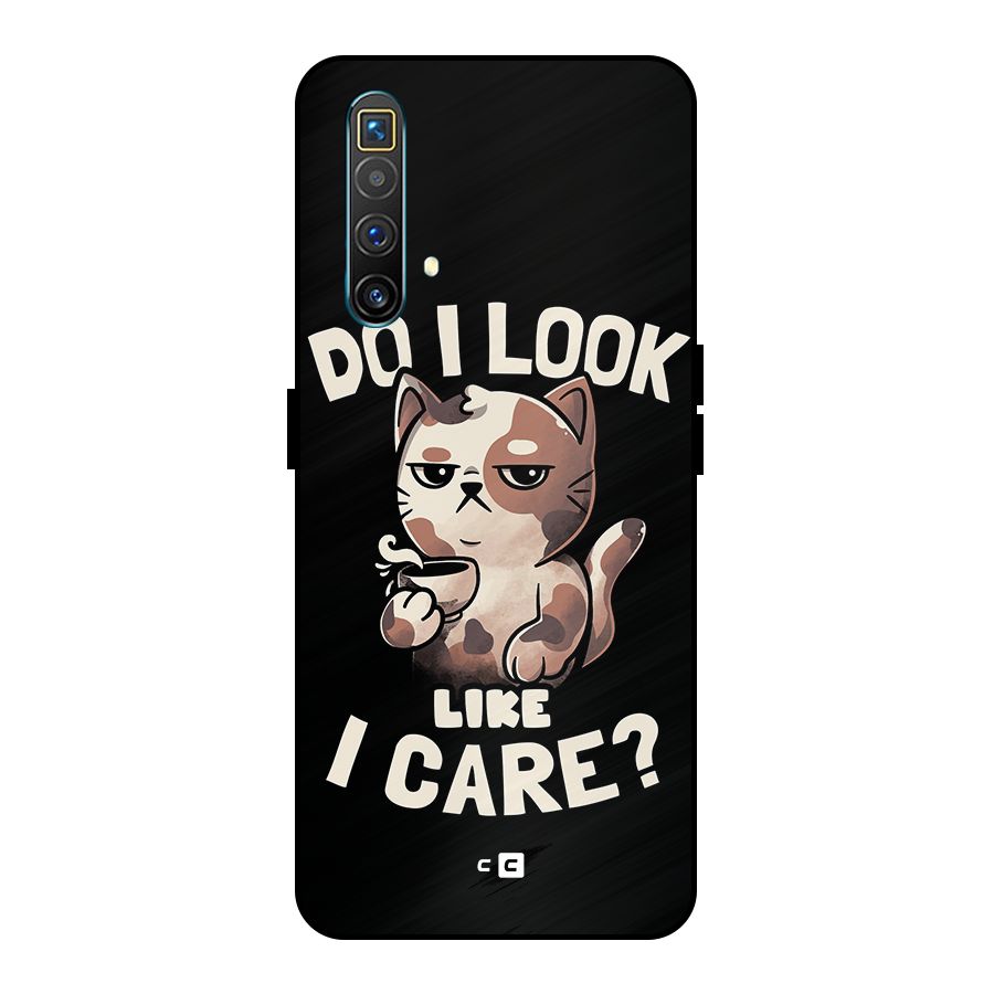 Cat Look Like Care Metal Back Case for Realme X3