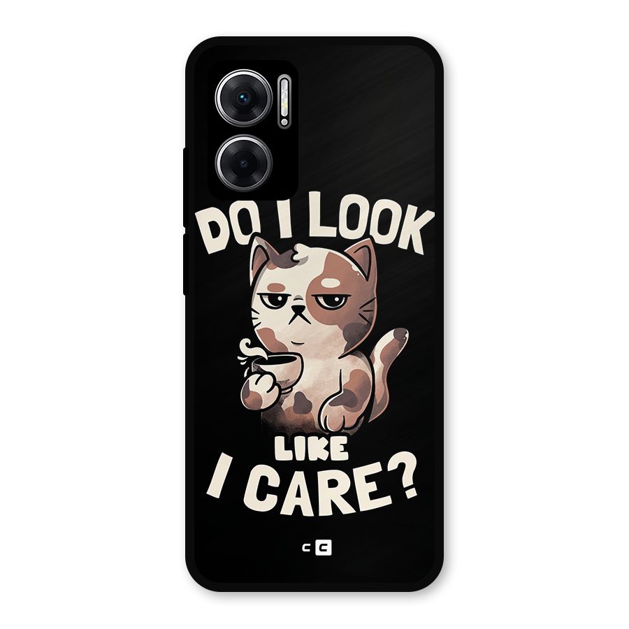 Cat Look Like Care Metal Back Case for Redmi 11 Prime 5G