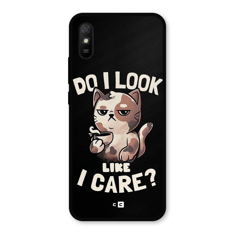 Cat Look Like Care Metal Back Case for Redmi 9i