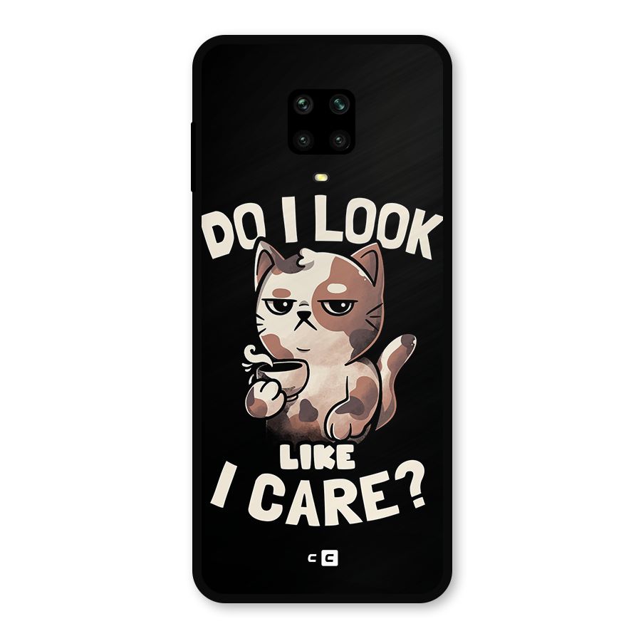 Cat Look Like Care Metal Back Case for Redmi Note 10 Lite