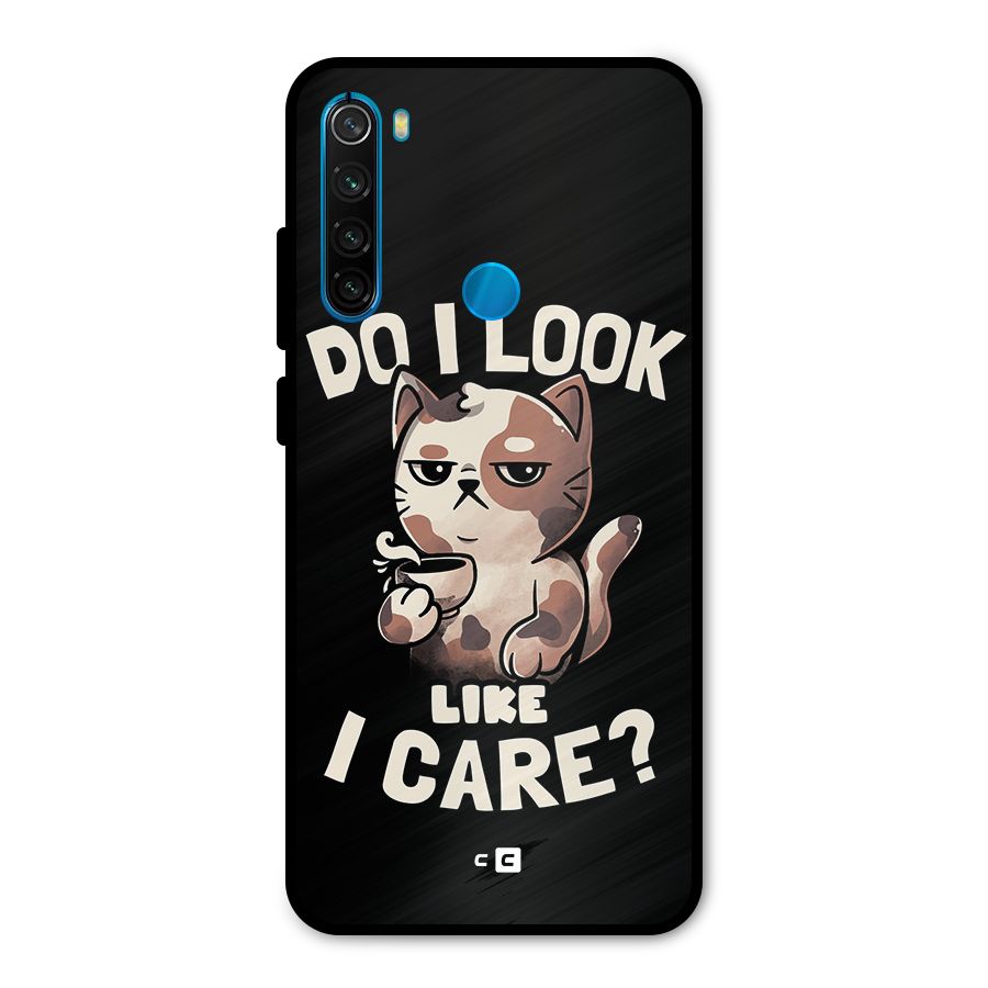 Cat Look Like Care Metal Back Case for Redmi Note 8