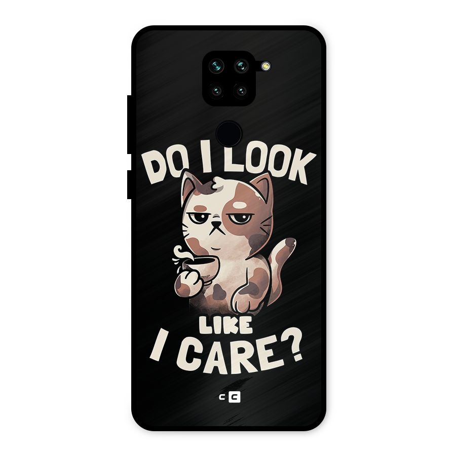 Cat Look Like Care Metal Back Case for Redmi Note 9