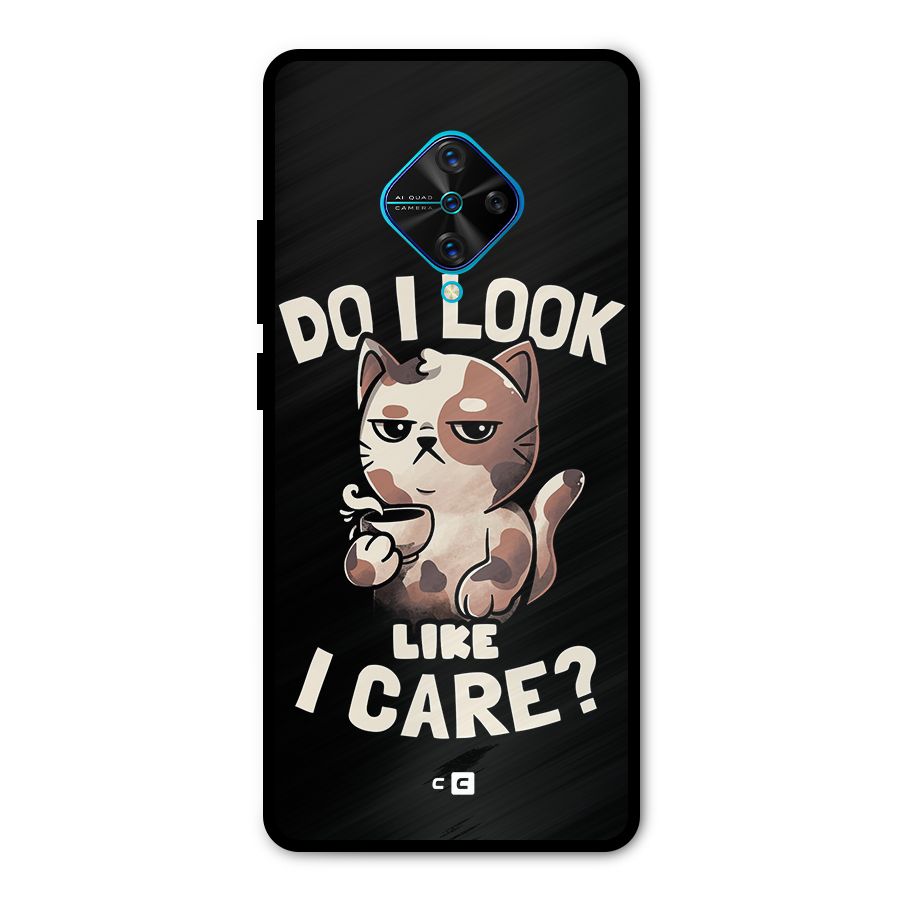 Cat Look Like Care Metal Back Case for Vivo S1 Pro