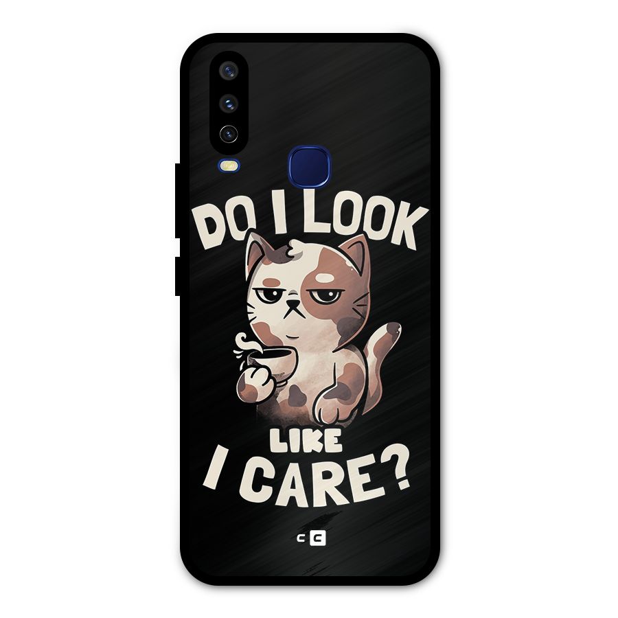Cat Look Like Care Metal Back Case for Vivo V17