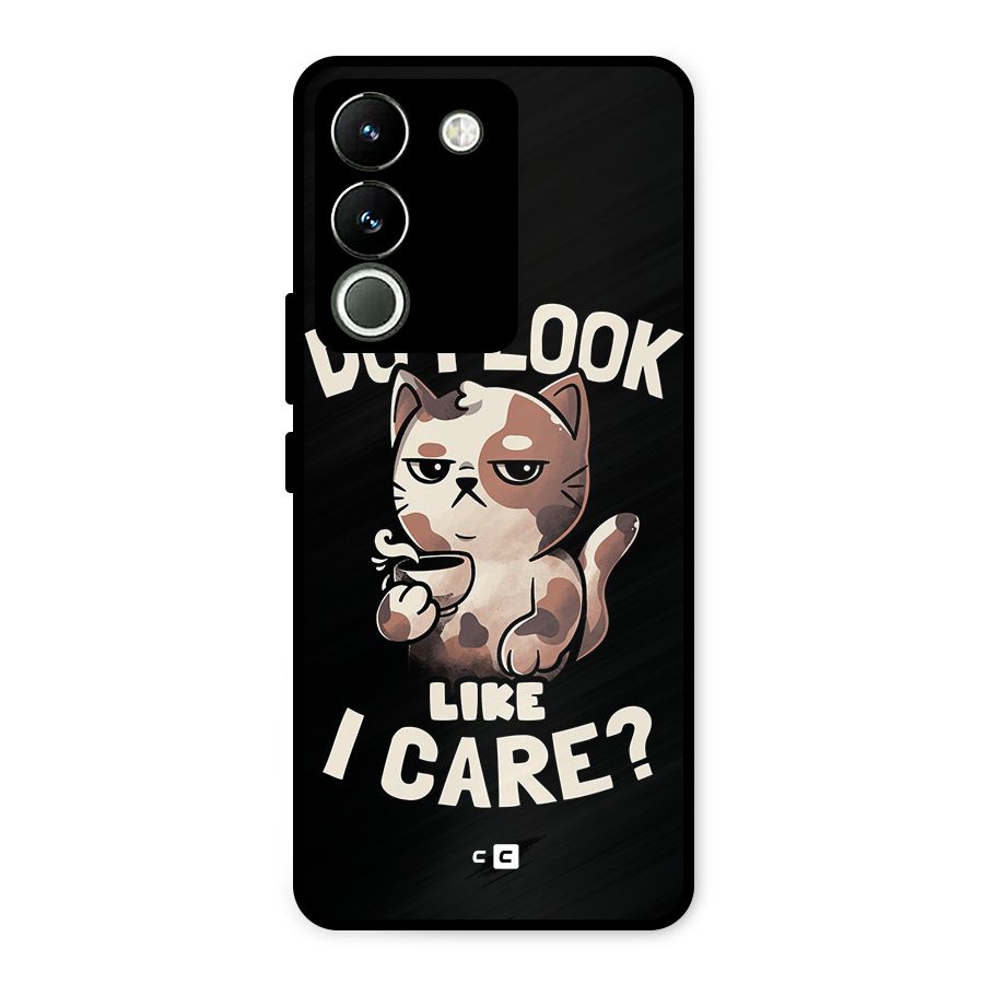 Cat Look Like Care Metal Back Case for Vivo Y200