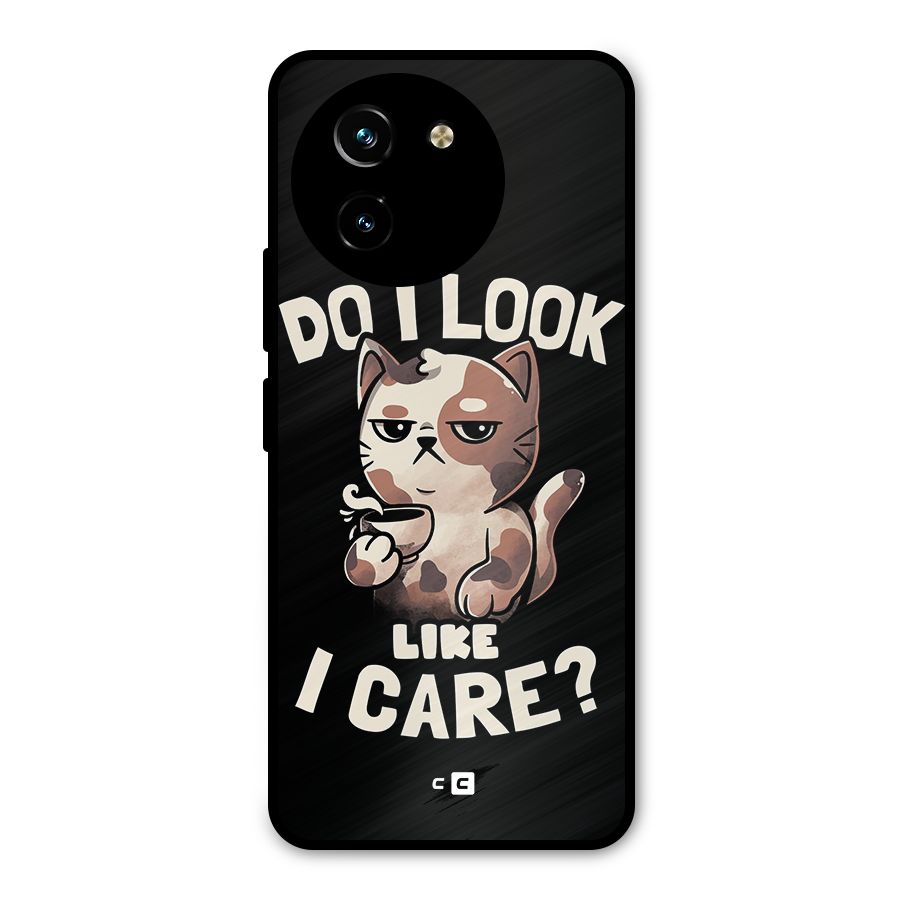 Cat Look Like Care Metal Back Case for Vivo Y200i