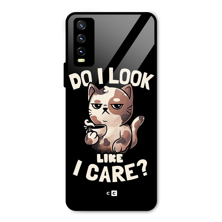Cat Look Like Care Metal Back Case for Vivo Y20g