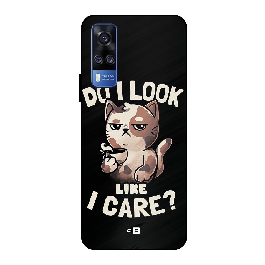Cat Look Like Care Metal Back Case for Vivo Y51