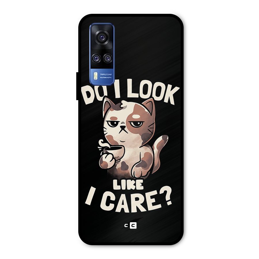 Cat Look Like Care Metal Back Case for Vivo Y51A