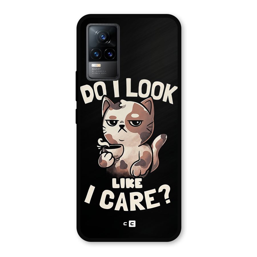 Cat Look Like Care Metal Back Case for Vivo Y73