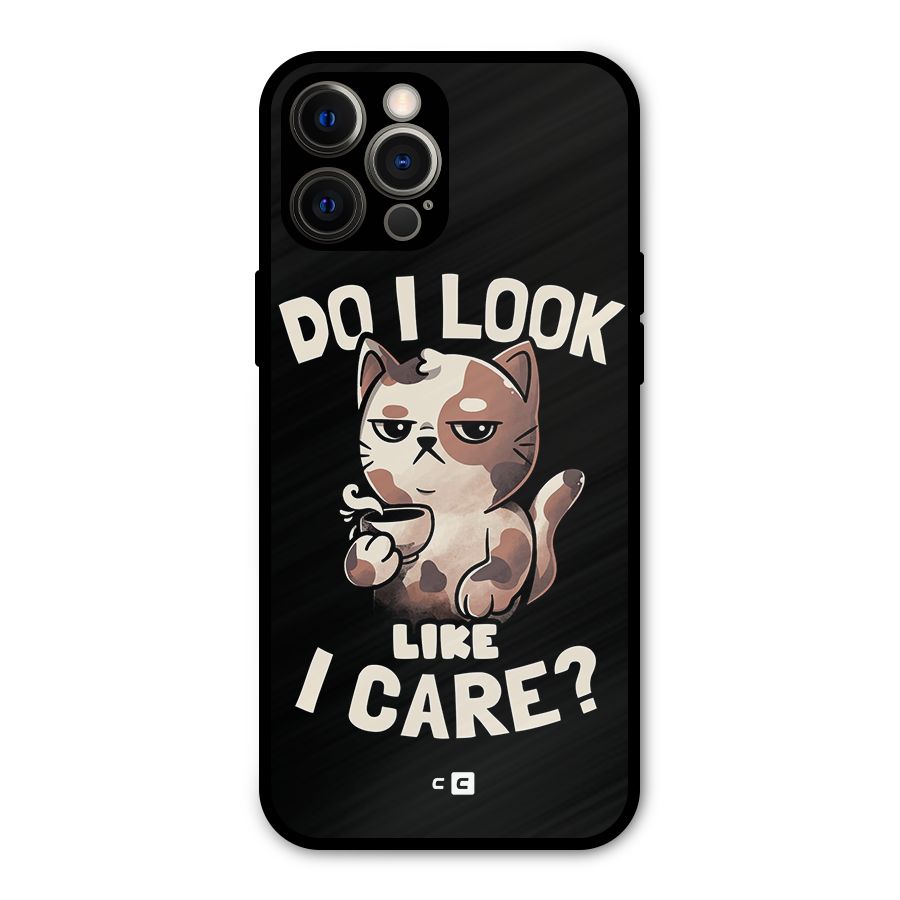 Cat Look Like Care Metal Back Case for iPhone 12 Pro Max