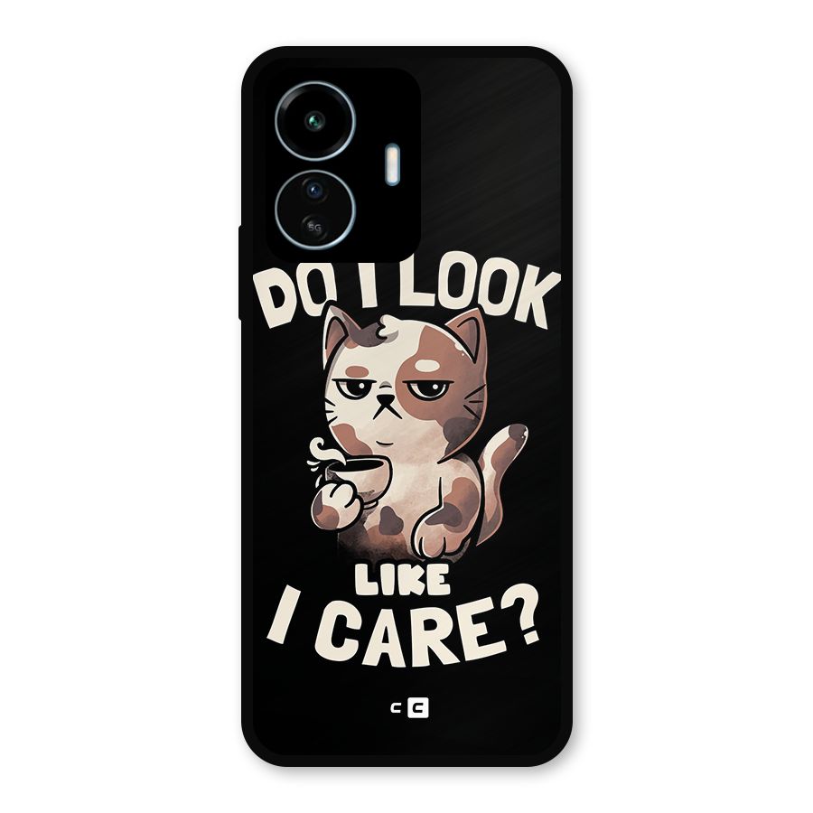 Cat Look Like Care Metal Back Case for vivo iQOO Z6 Lite 5G