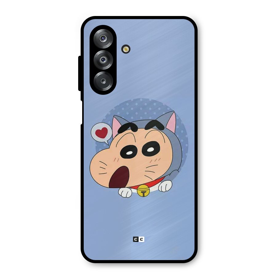 Cat Shinchan Metal Back Case for Galaxy A26