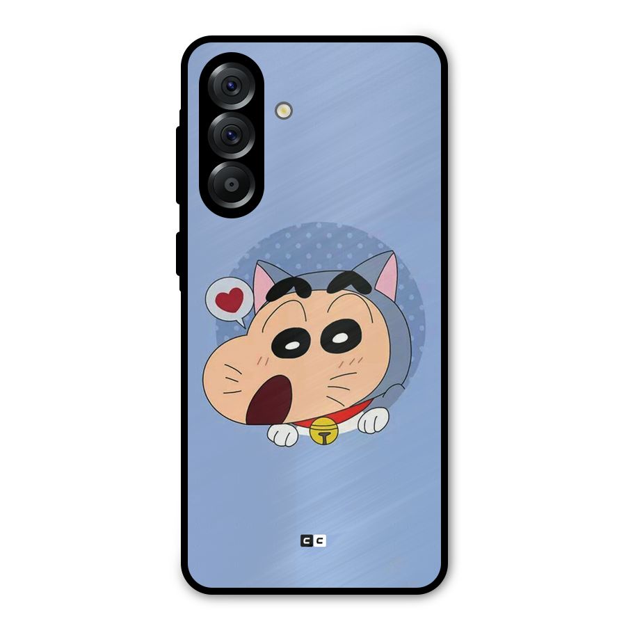 Cat Shinchan Metal Back Case for Galaxy A56