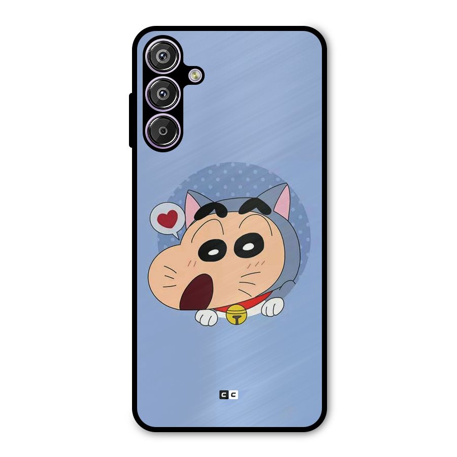 Cat Shinchan Metal Back Case for Galaxy M15