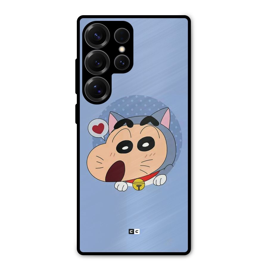 Cat Shinchan Metal Back Case for Galaxy S25 Ultra