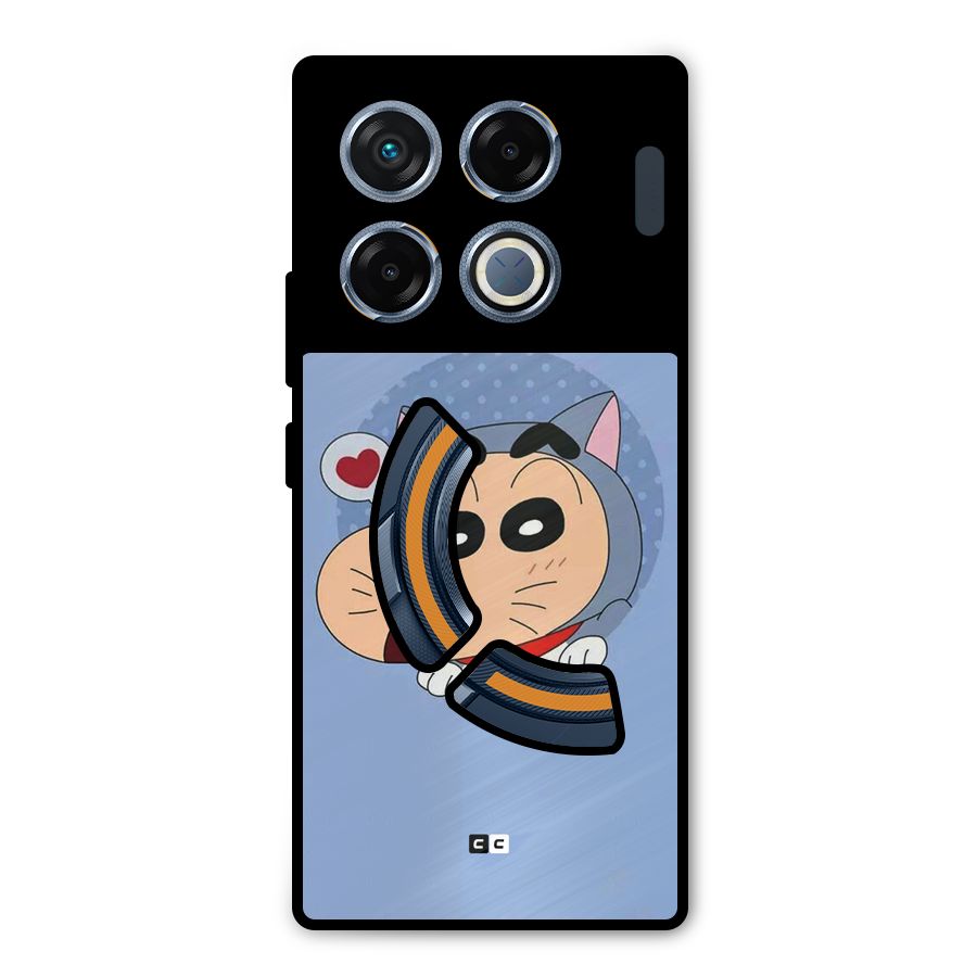 Cat Shinchan Metal Back Case for Infinix GT 20 Pro