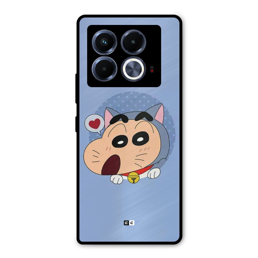 Cat Shinchan Metal Back Case for Infinix Note 40 5G