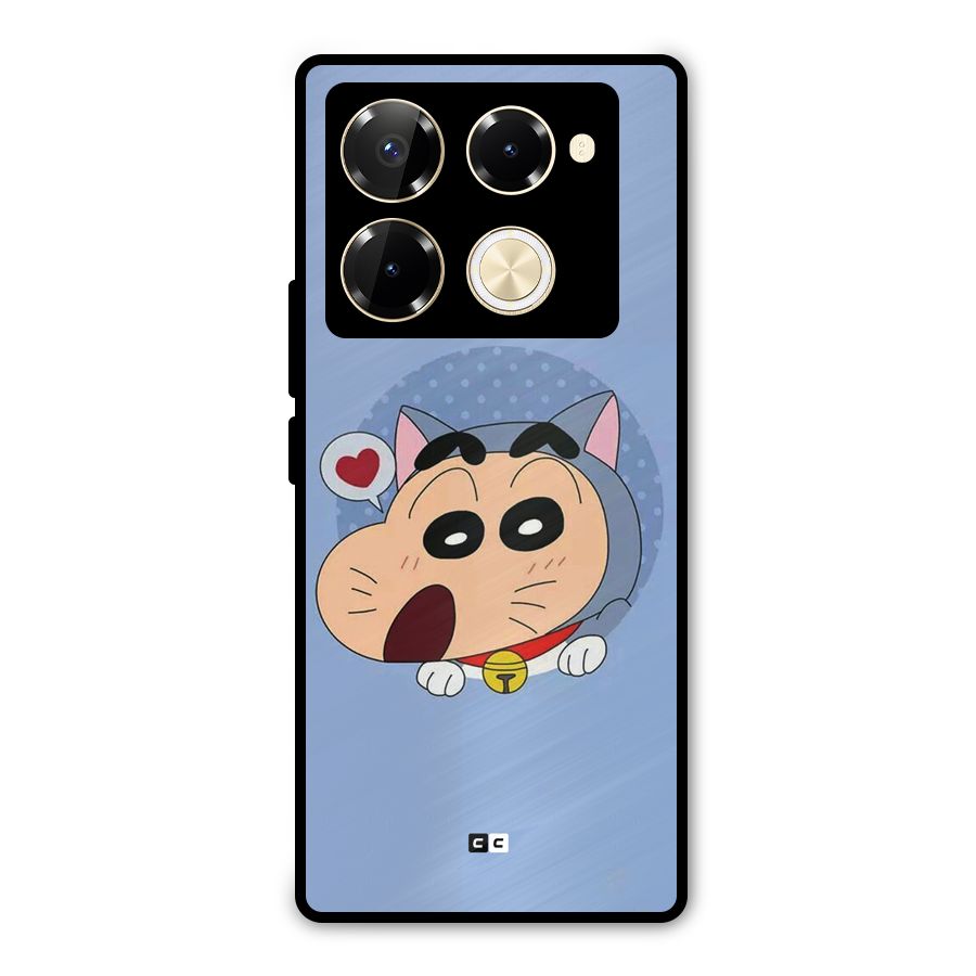 Cat Shinchan Metal Back Case for Infinix Note 40 Pro Plus