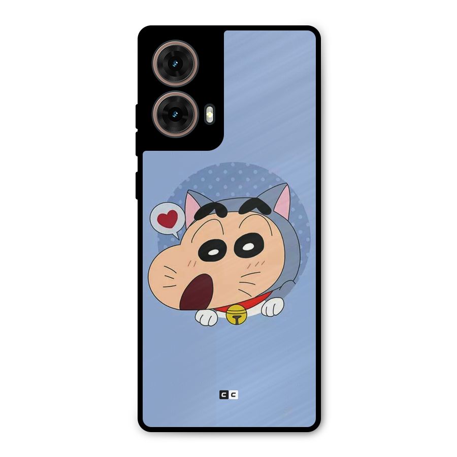 Cat Shinchan Metal Back Case for Moto G85
