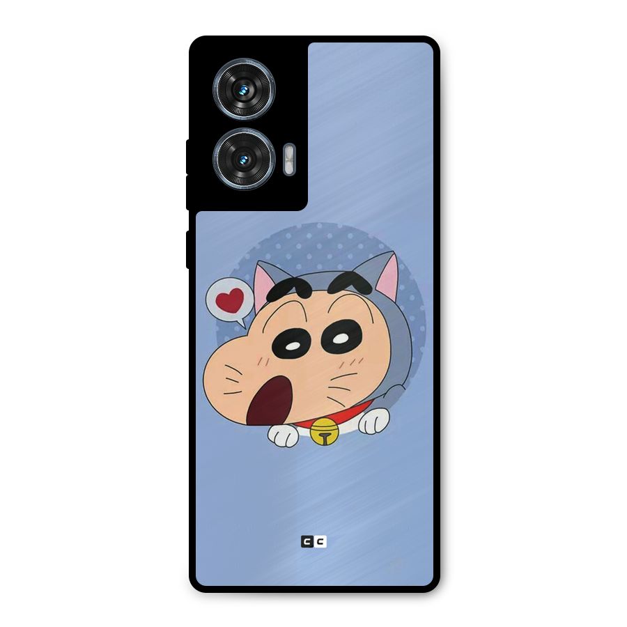 Cat Shinchan Metal Back Case for Motorola Edge 50 Fusion