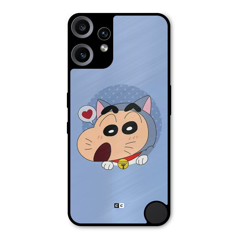 Cat Shinchan Metal Back Case for Nothing CMF Phone 2 Pro
