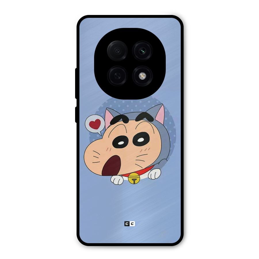 Cat Shinchan Metal Back Case for Oppo F29 Pro