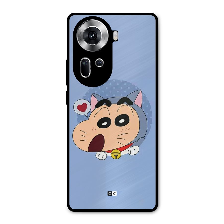 Cat Shinchan Metal Back Case for Oppo Reno11 5G