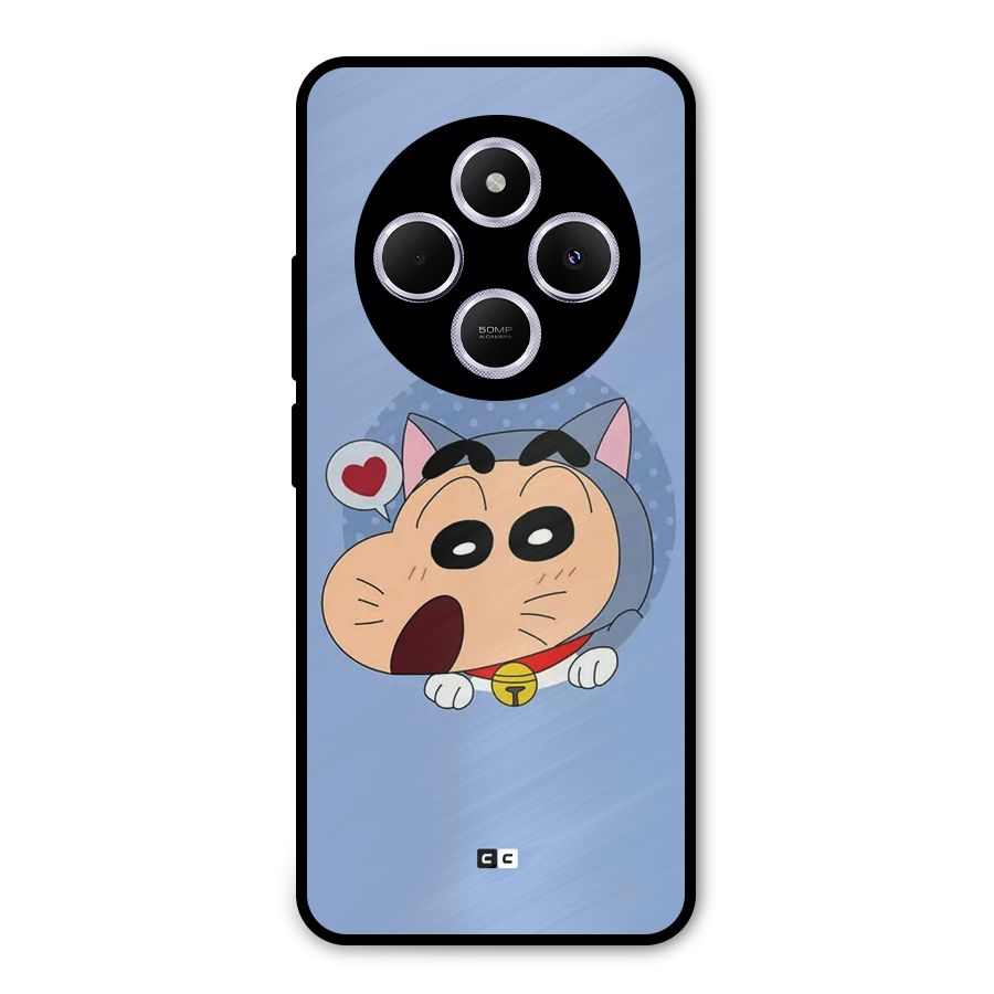 Cat Shinchan Metal Back Case for Poco C75 5G