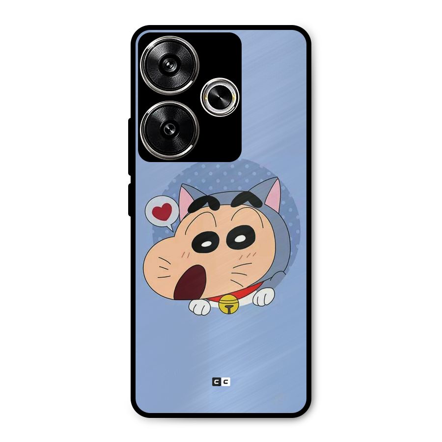 Cat Shinchan Metal Back Case for Poco F6