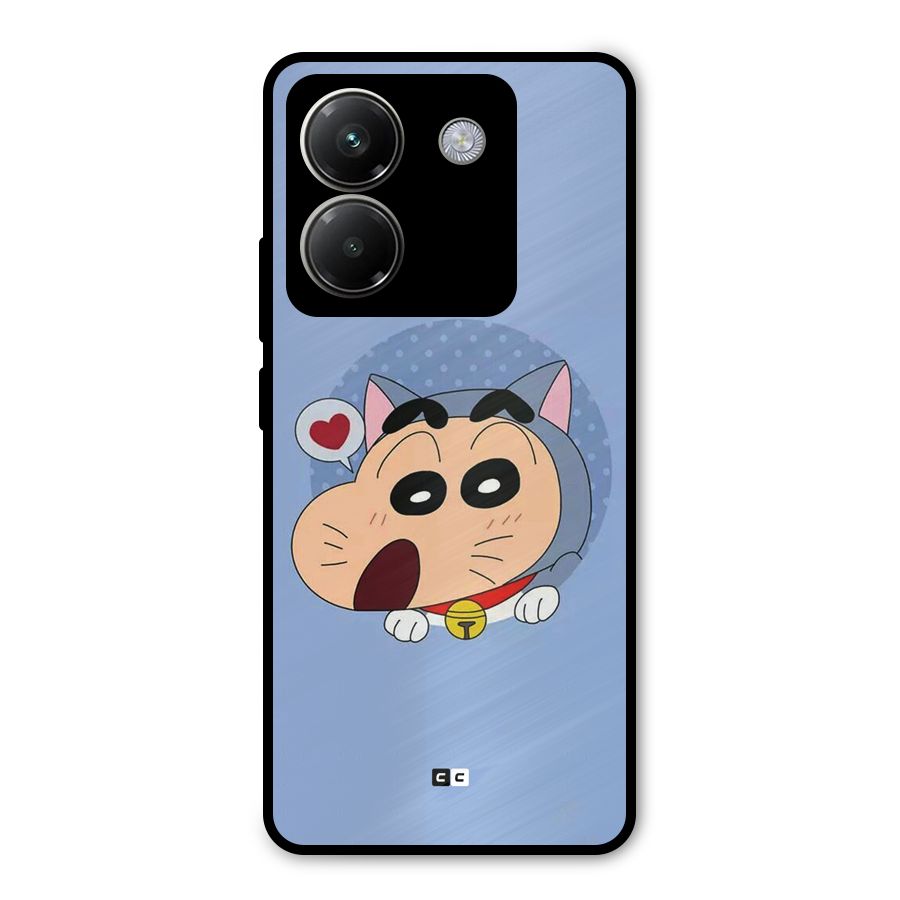 Cat Shinchan Metal Back Case for Poco M7 Pro 5G